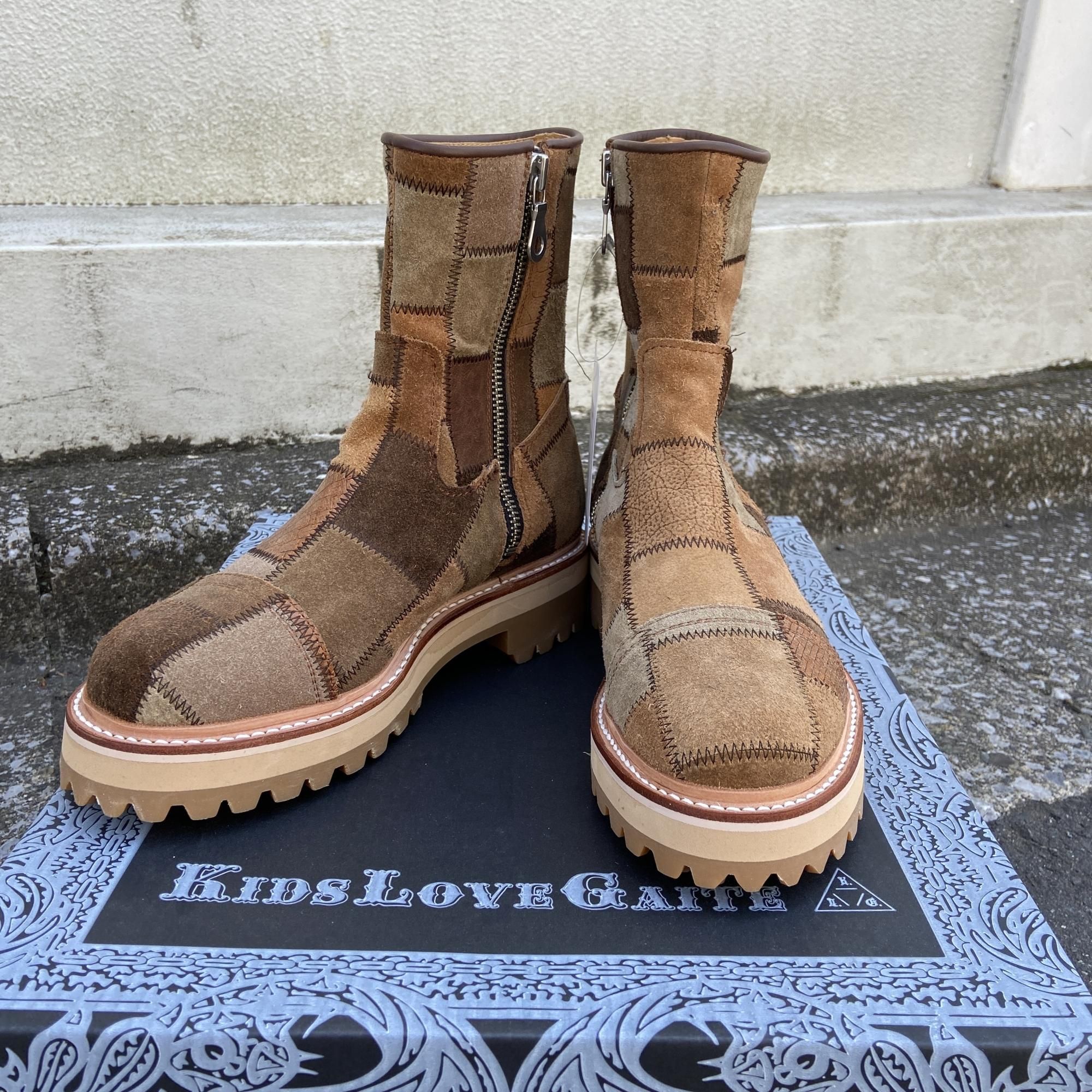 KIDS LOVE GAITE/キッズラブゲイト PATCHWORK SIDE ZIP BOOTS/パッチ