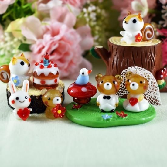 ミニチュアガラス細工｜きのこRD｜フォーカートグラスワークス