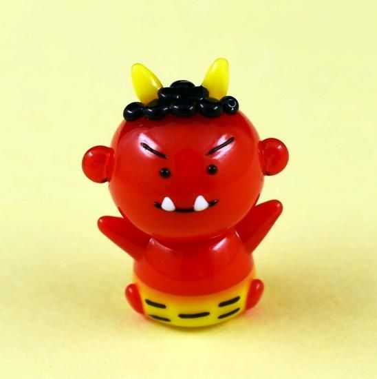 童話のミニチュアガラス細工｜黄鬼｜フォーカートグラスワークス