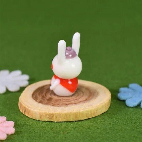 ガラス細工｜エッグハントうさぎ｜フォーカートグラスワークス限定