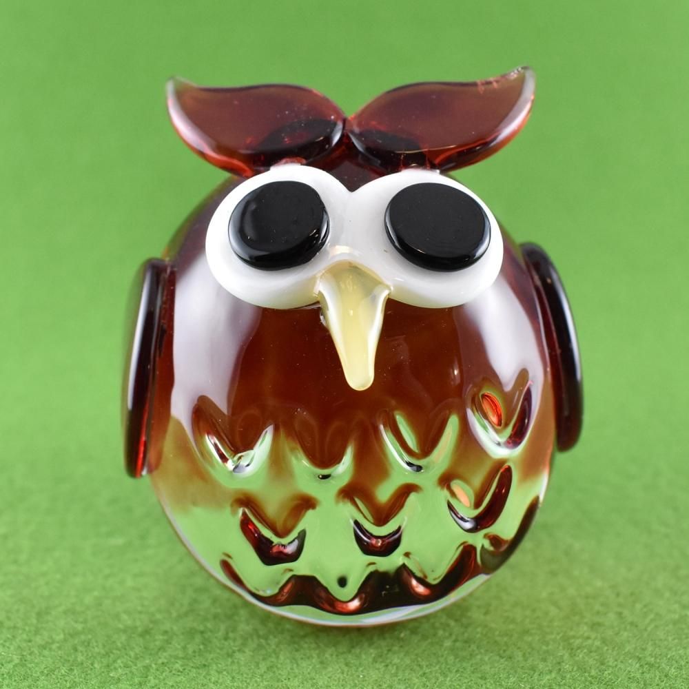 ガラス細工｜縁起｜風水ふくろう開運RD｜フォーカートグラスワークス