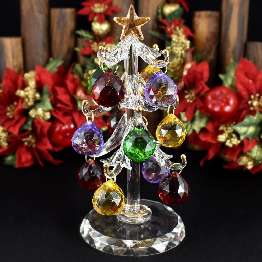 ヴィンテージ クリスタル ガラス クリスマスツリー 予告】クリスタル