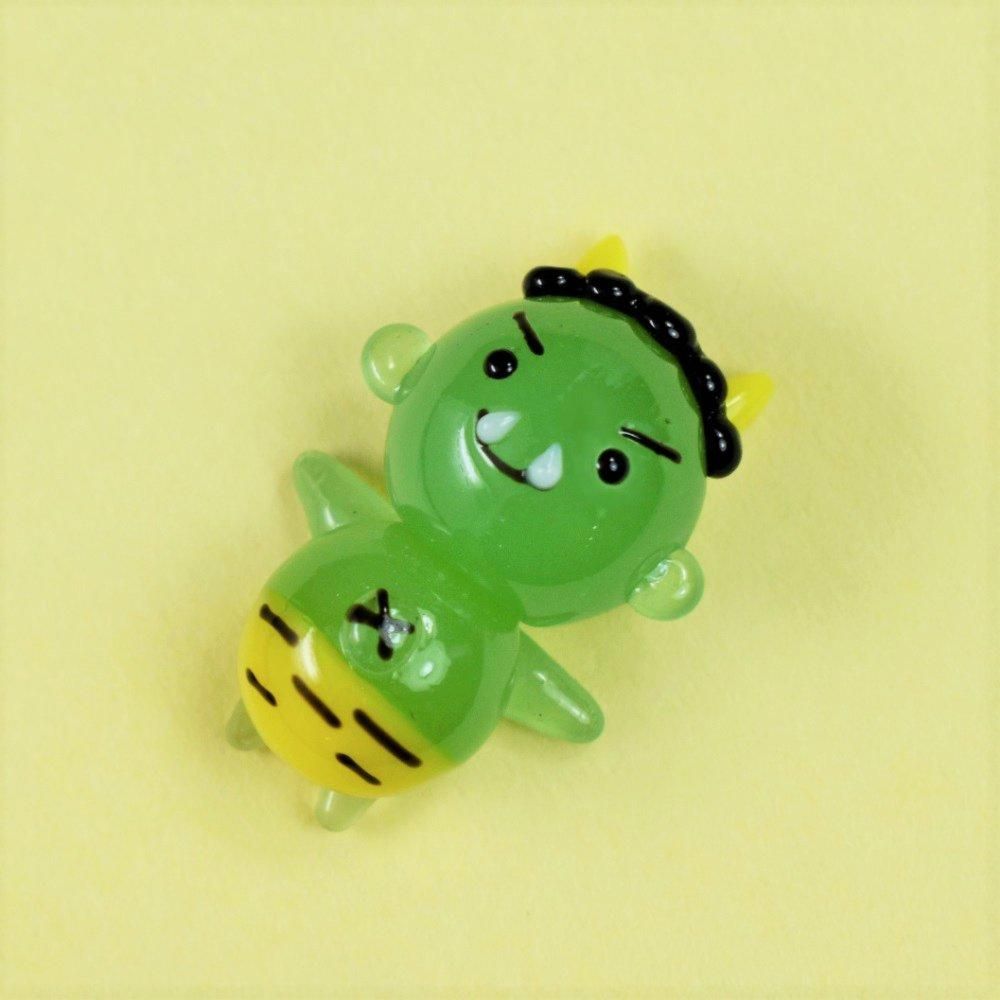 童話のミニチュアガラス細工｜緑鬼｜フォーカートグラスワークス