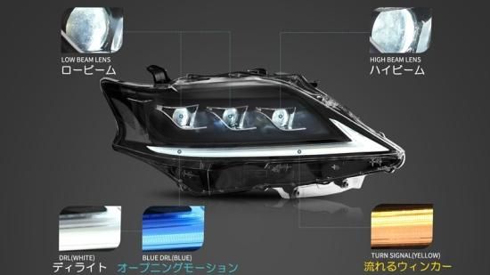 VLAND Lライン 10系RX後期用 LEDヘッドライト 三眼 LEXUS RX270 RX350