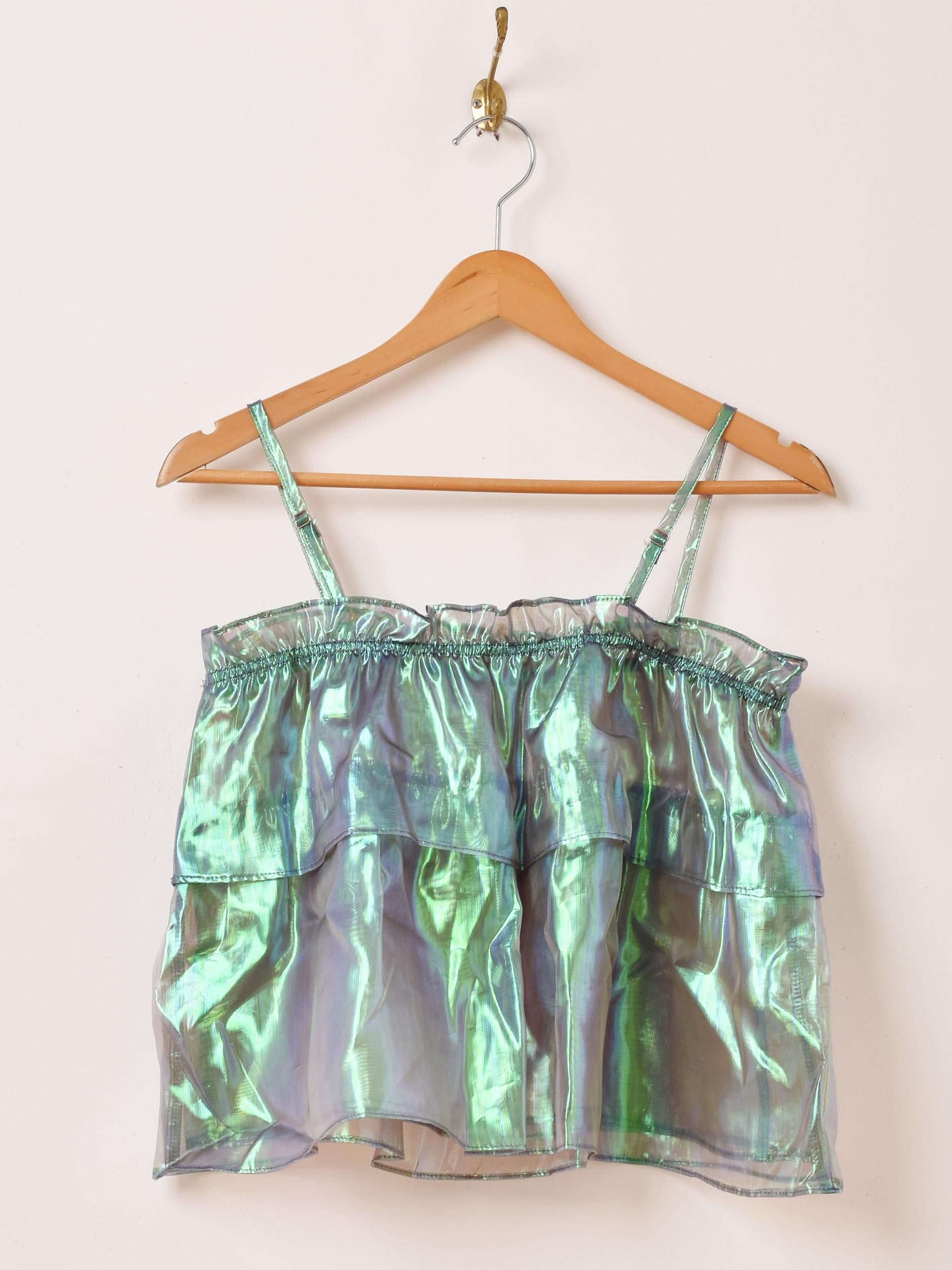 2色展開】「Meridian」オーロラ フリル キャミソール ブラック - 古着