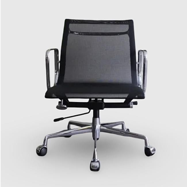 イームズ】アルミナムチェア ローバック／メッシュブラック[リ