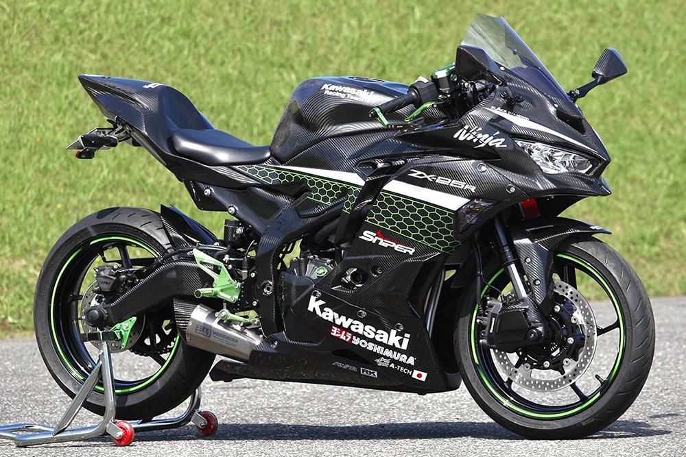 NINJA ZX-25R ZX-4R SE ストリート用 バックステップ 黒 クイック