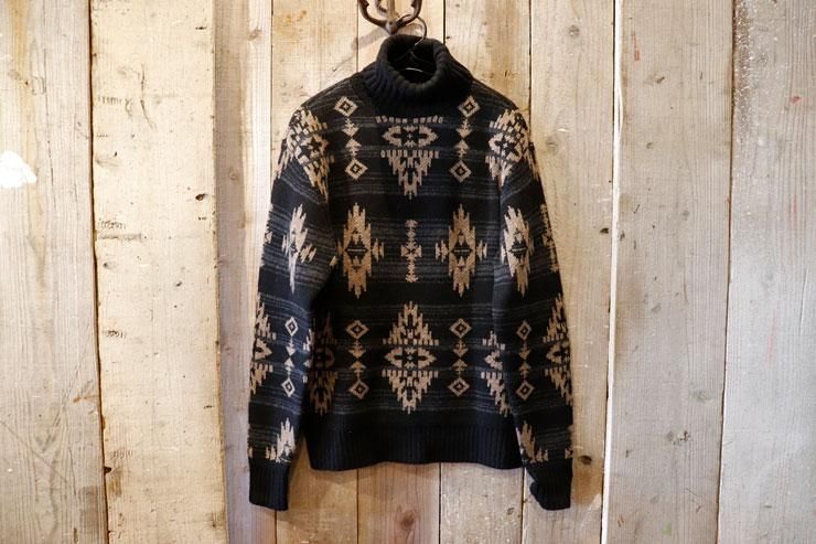 RRL(ダブルアールエルラルフローレン):ネイティブ柄 タートルネック