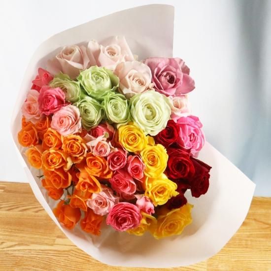 大切な方への贈り物に！南大隅町産 バラのブーケ 約30本（おまかせ