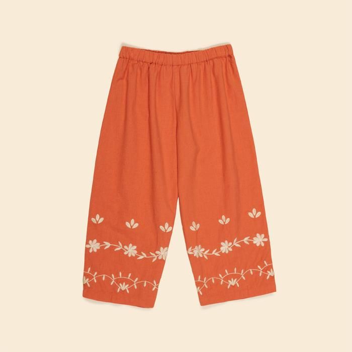 25%OFF】 Apolina Molly Embroidered Trouser - Poppy - MARGO