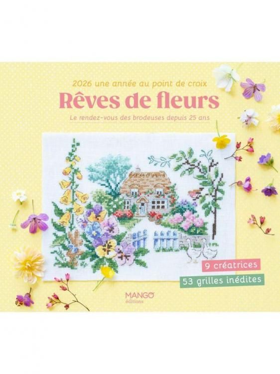 Reves de fleurs - 2026 Agenda point de croix - CrossStitch House