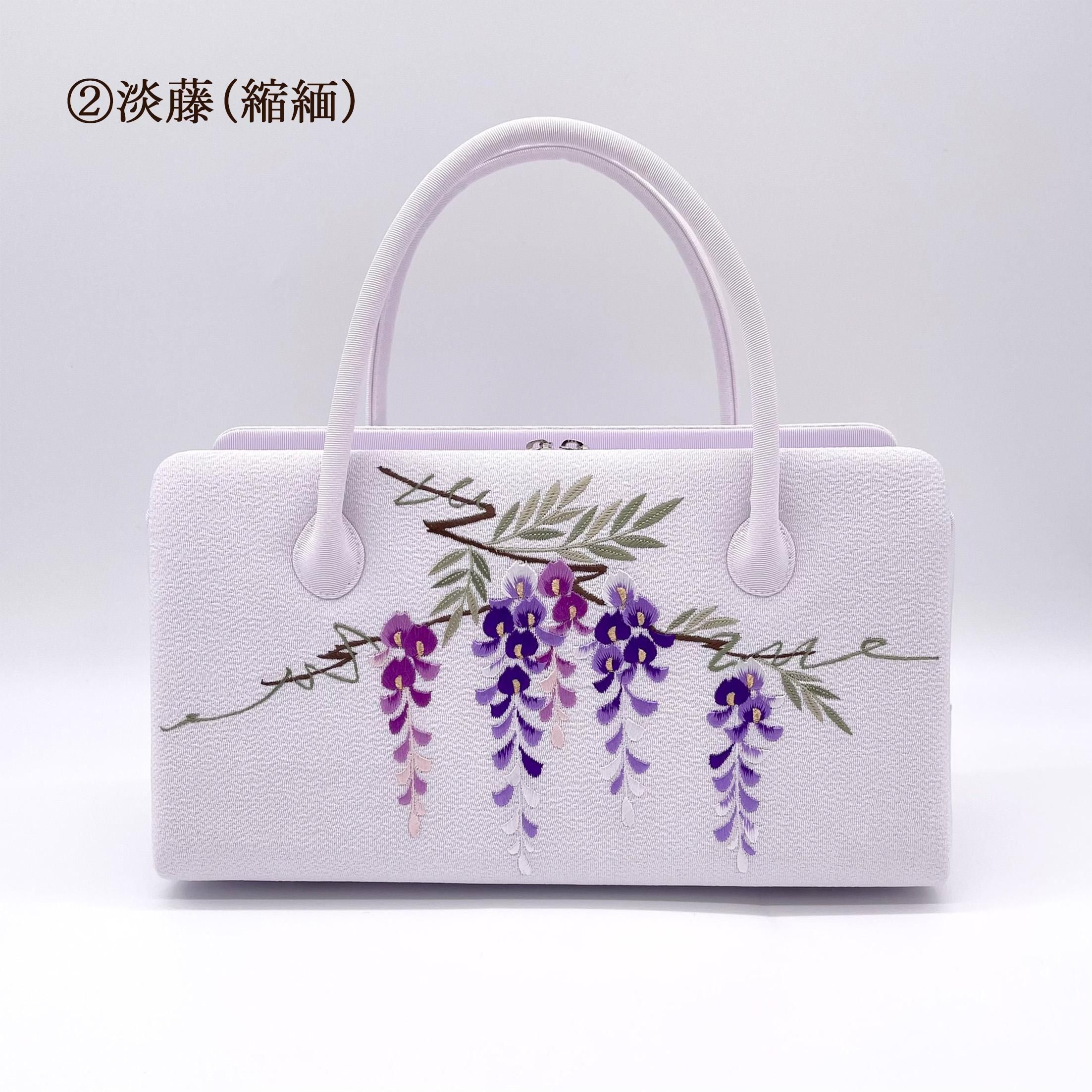 兎金] 利休バッグ（刺繍・藤の香）