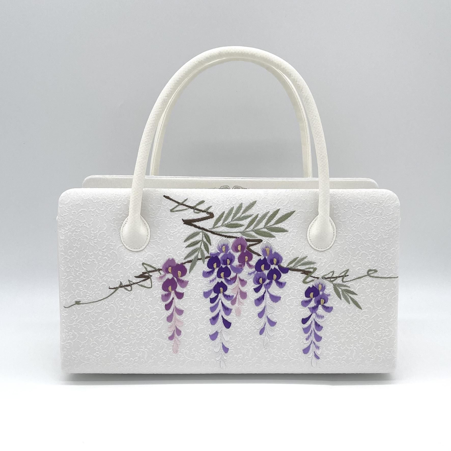 兎金] 利休バッグ（刺繍・藤の香）