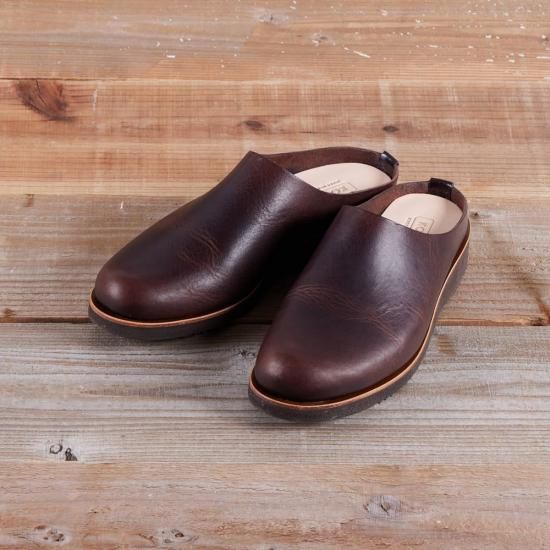 まほろばサボ レディース たつの蝋引きレザー ／ ブラウン - コトカ