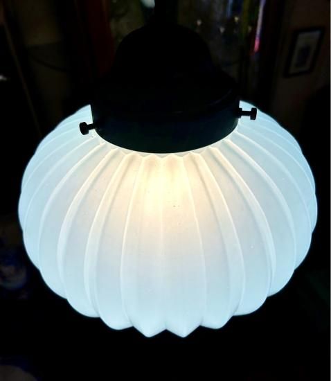 水色 アンティーク 電笠 ペンダントライト」(新品コード付) - 正尚堂
