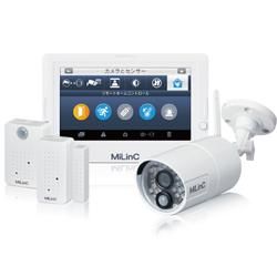 MiLinC セキュリティシステム 防犯カメラ 防犯センサー モニター 防水