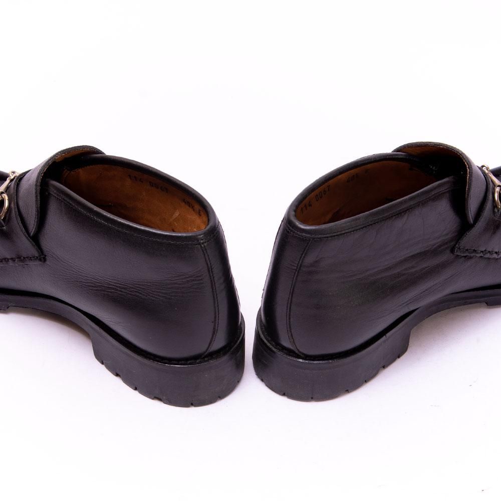 グッチ ホースビット チャッカブーツ ブラック サイズ40.5E - 中古革靴