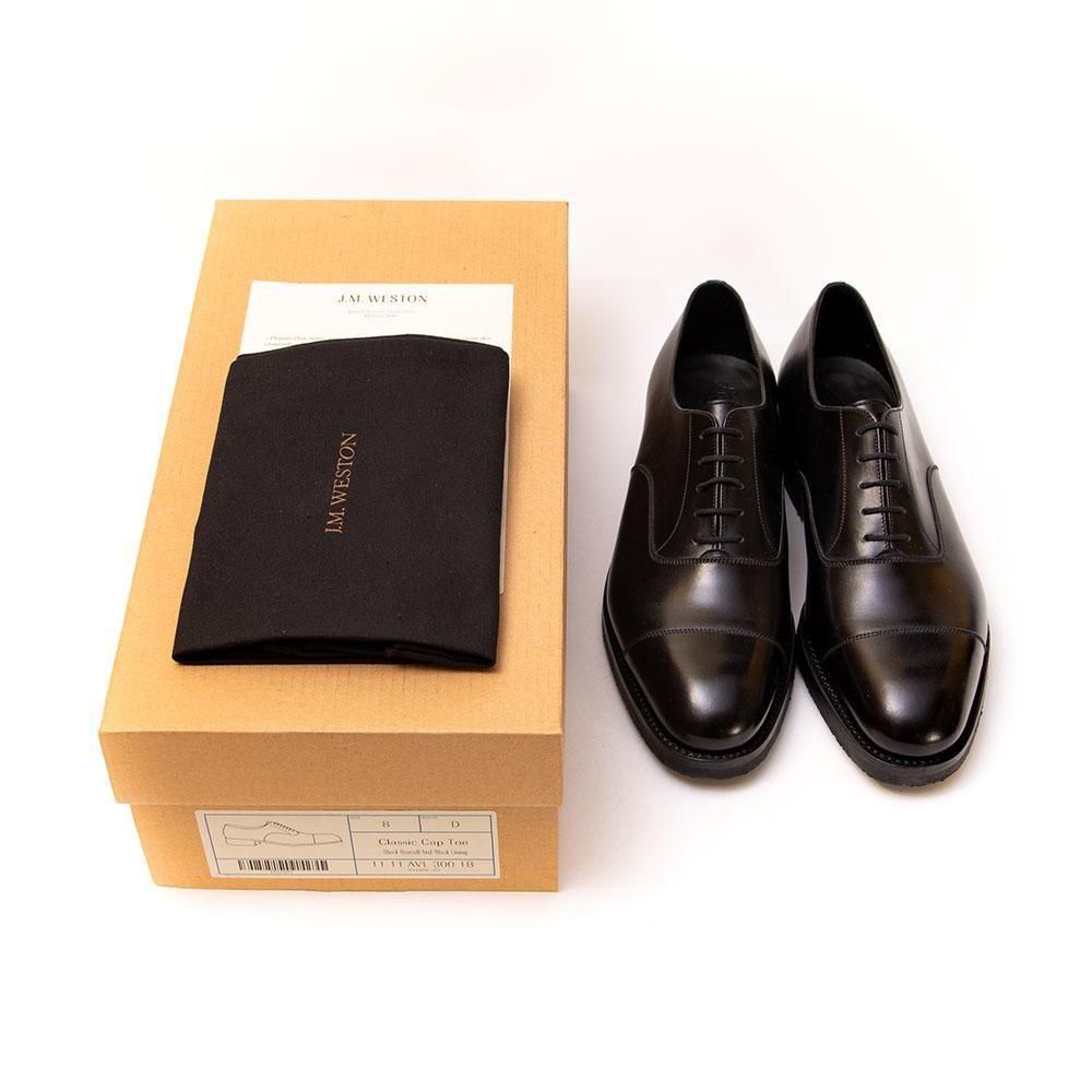 ジェイエムウエストン 300 ストレートチップ ブラック ラバーソール