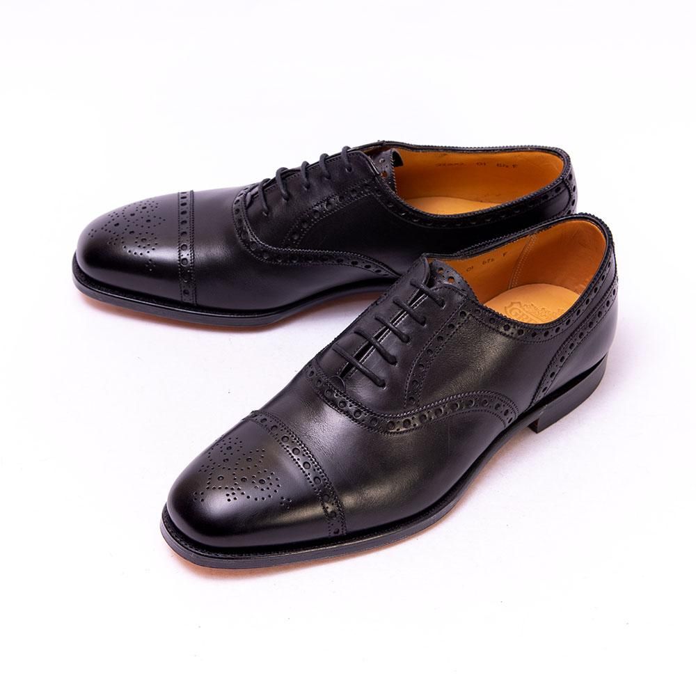 グレンソン セミブローグ ブラック FOOTMASTER サイズ6.5 - 中古革靴