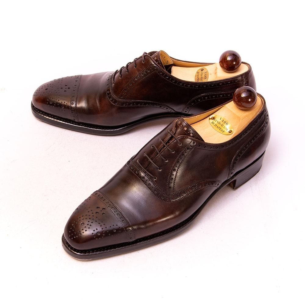 ヴァーシュ セミブローグ ミュージアムカーフ ダークブラウン サイズ