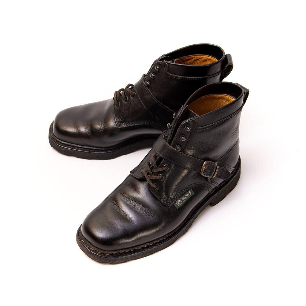 パラブーツ レースアップブーツ ベルトブーツ ブラック デカタグ 96年