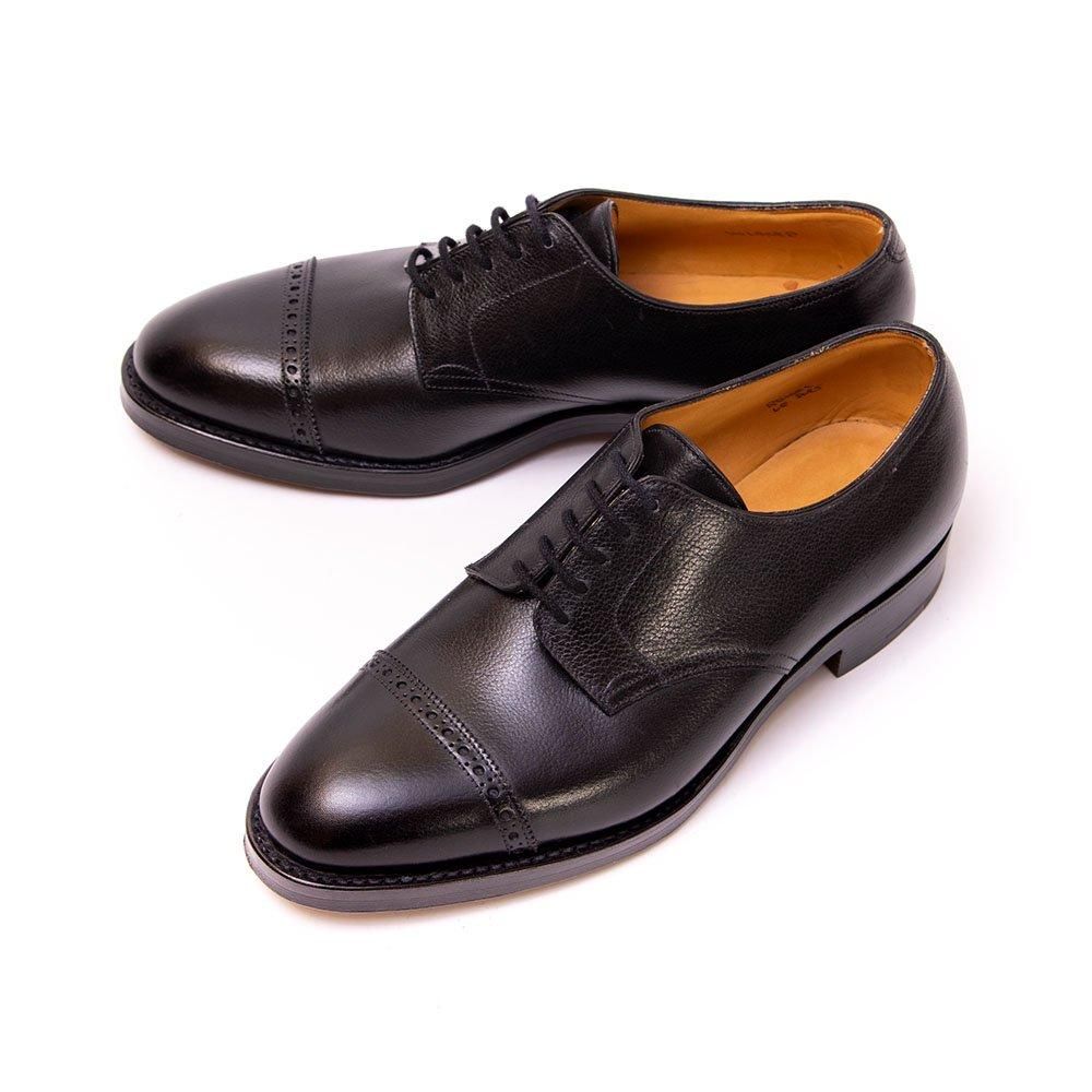 ジョンロブ RUSSEL(ラッセル)パンチドキャップ ブラック バッファロー