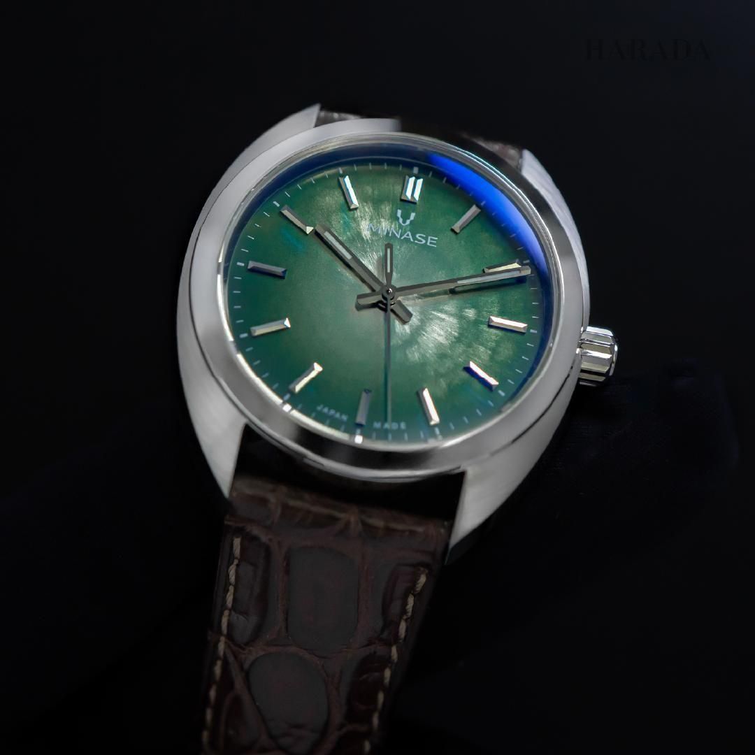 M3M3-DGN1-LDB-S MINASE ミナセ マスタークラフト 雪平文字盤 - 高級