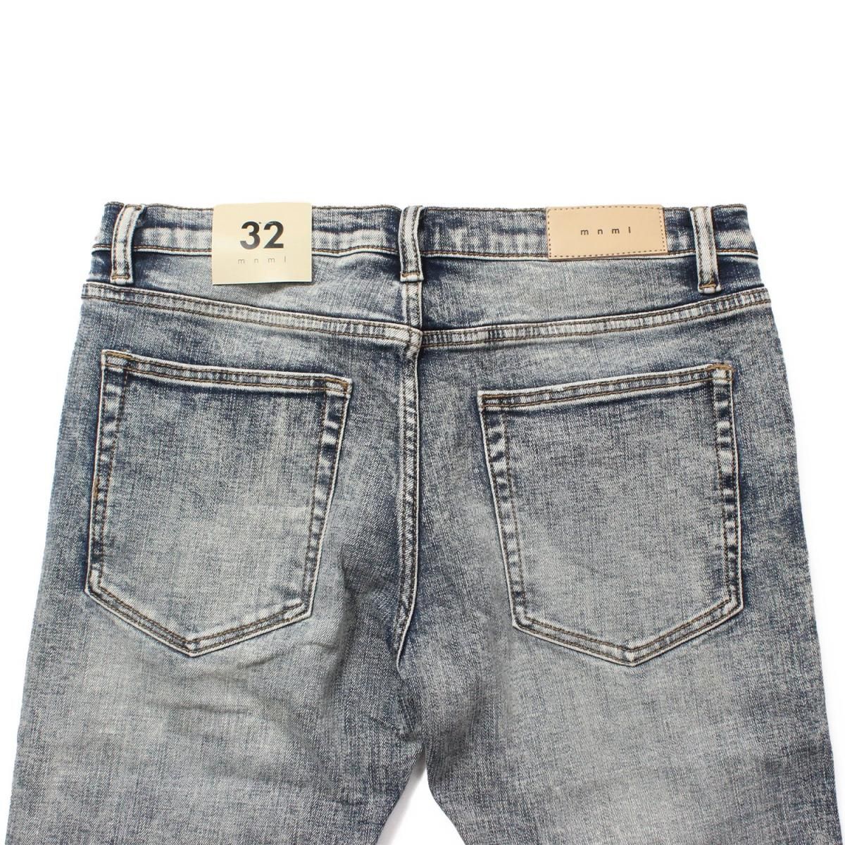 mnml] M588 Snap Slim Denim Vintage Blue (28～38インチ) - DOPE