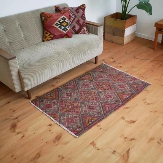 繊細な手仕事ジジム オールドキリム120×78cm【送料無料】 - inie japan