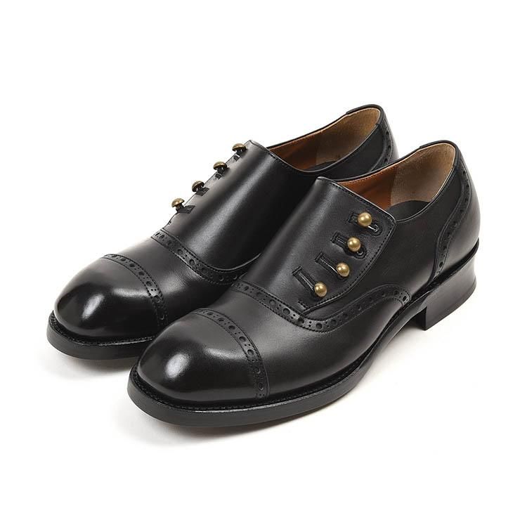 ショセ C-7047 ボタンシューズ ブラック | 販売店 | (有)シューズ