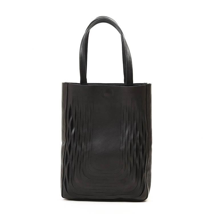モードな拡張ネット付きレザーバッグ】- トリッペン Net-Bag Black