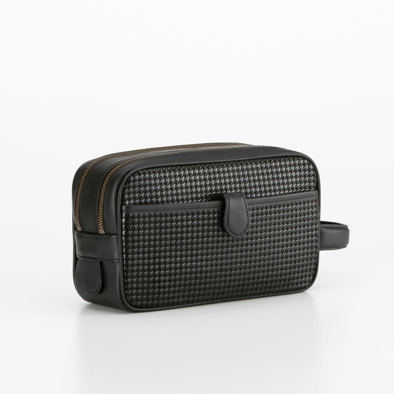 隼人 H-2セカンドバッグ［黒地×黒漆］：印傳屋公式オンラインショップ