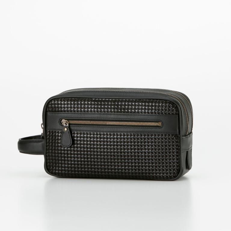 隼人 H-2セカンドバッグ［黒地×黒漆］：印傳屋公式オンラインショップ