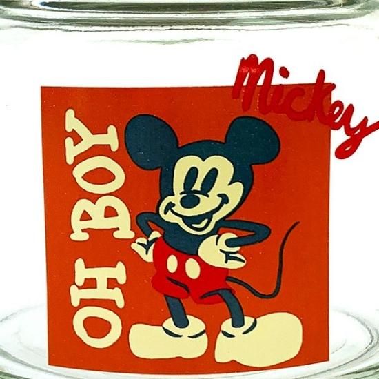 ディズニー レトロ瓶 ミッキーマウス キャンディーポット クリア 日本製