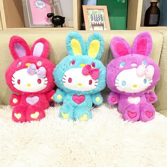 カラフルバニーキティきたーー！ビビッドカラーにふわふわな見た目が