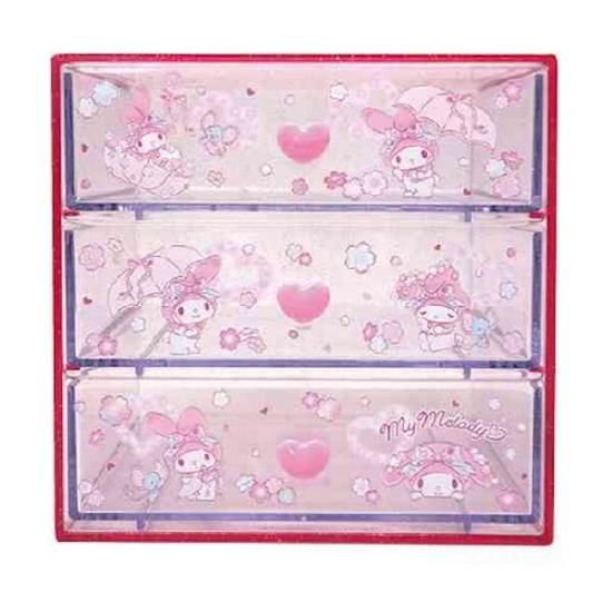 サンリオ マイメロディ 3段チェスト ピンク 収納 小物入れ