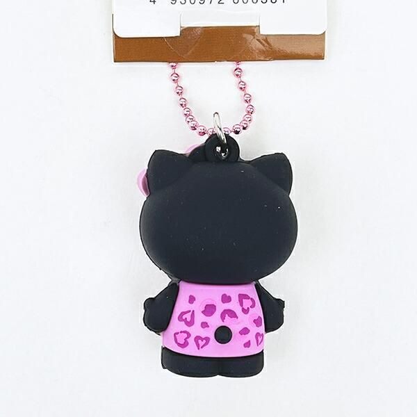 サンリオ ハローキティ ヒョウ柄シリーズ PVCマスコット ブラック 平成