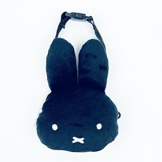 ミッフィー miffy フェイス型バッグチャーム(ブラック) ポーチ ぬい活