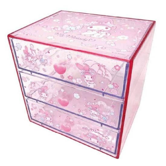サンリオ マイメロディ 3段チェスト ピンク 収納 小物入れ