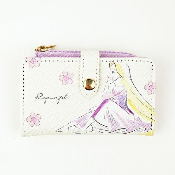 ディズニープリンセス ラプンツェル 水彩タッチ柄キーケース パープル