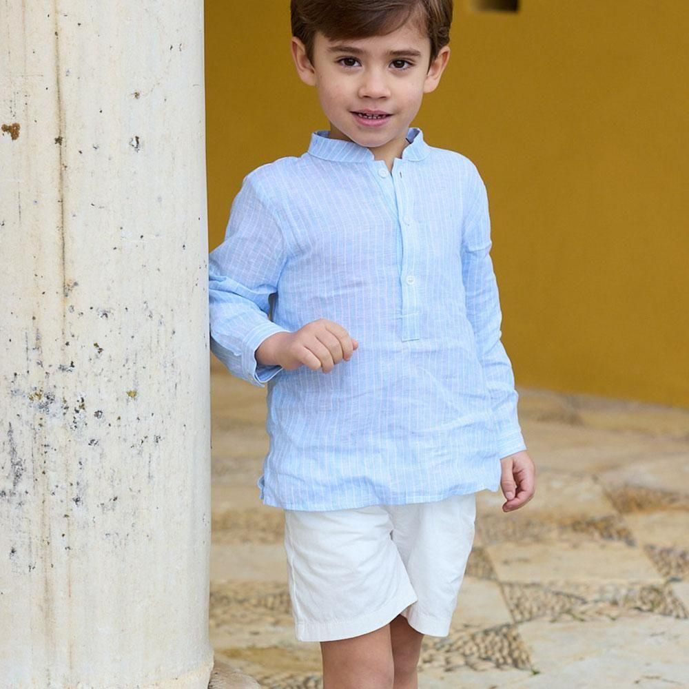 Amaia Kids - Razorbil coat - Blue アマイアキッズ - ウールコート