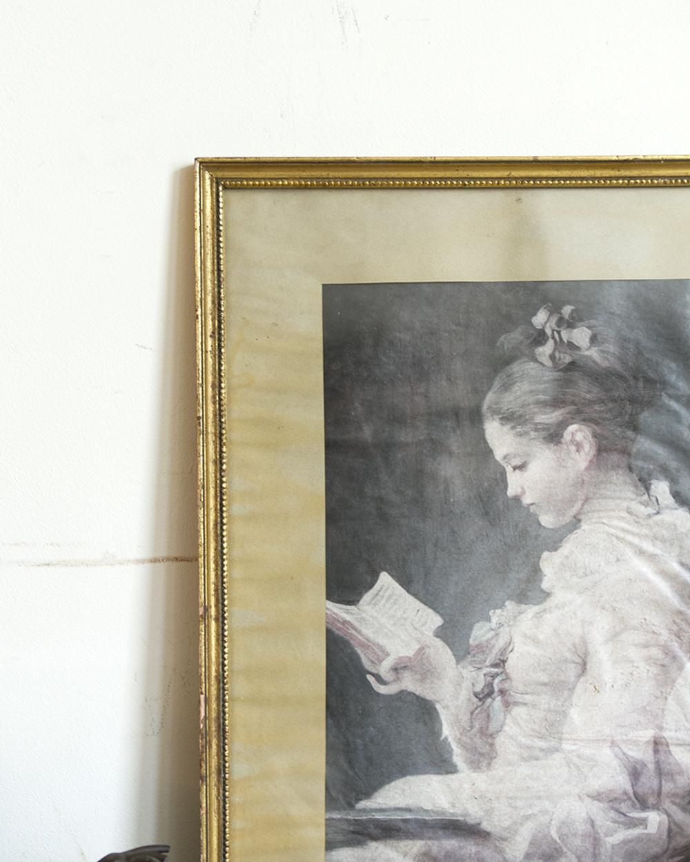 フランスアンティーク ”ジャン・オノレ・フラゴナール”の作品 「読書を