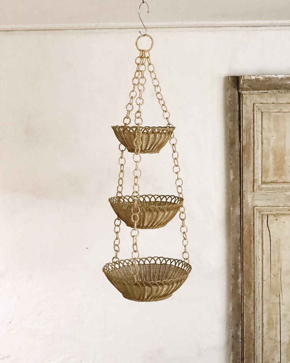 フランスアンティーク 3段 ハンギングバスケット ｜Antiques Knock