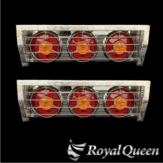 送料無料】石巻風 アルミ縞板 テールボックス 大型車用【RQTB5