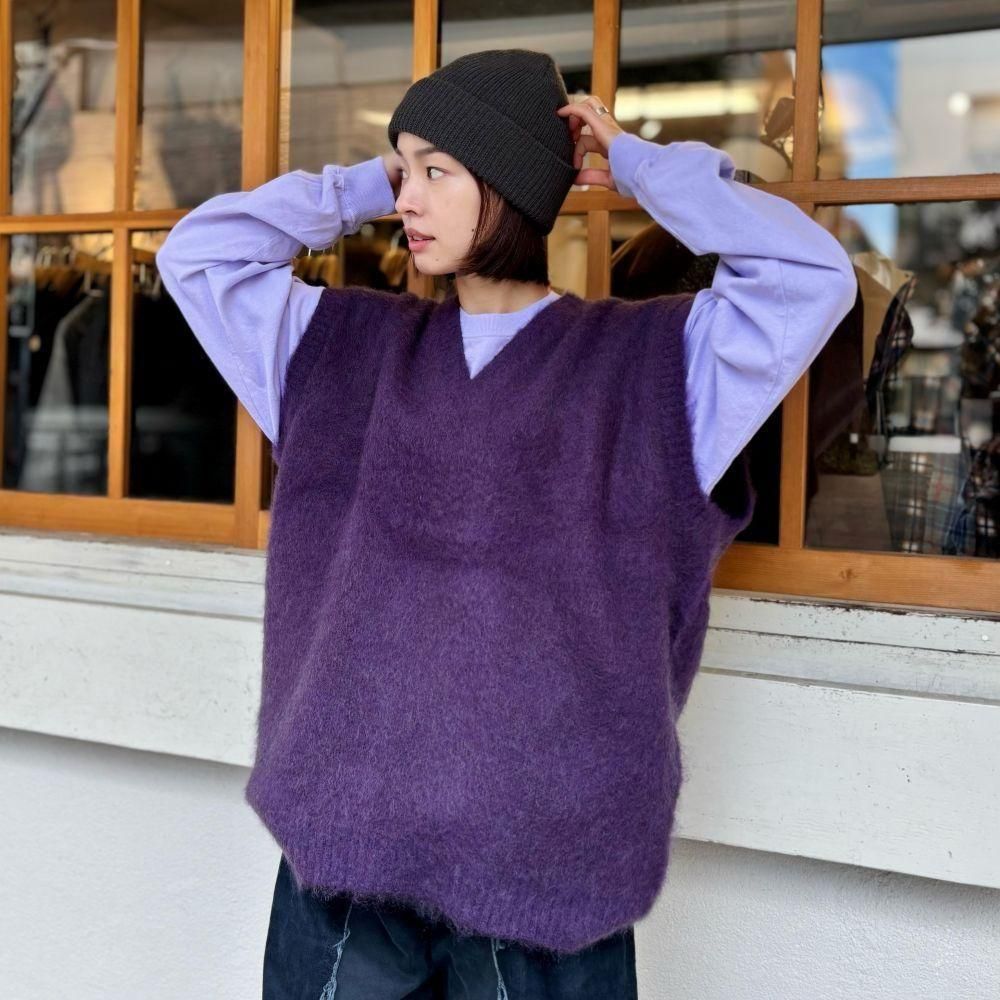 Needles（ニードルズ）〉 Mohair Knit Vest - Charcoal TOKYO Online Store