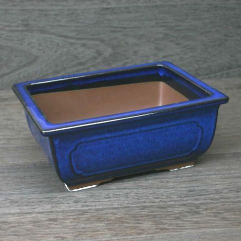 盆栽鉢 長方形 陶器 植木鉢 長角マドリ生子 L＜ 25cm x 20cm 8号 底穴