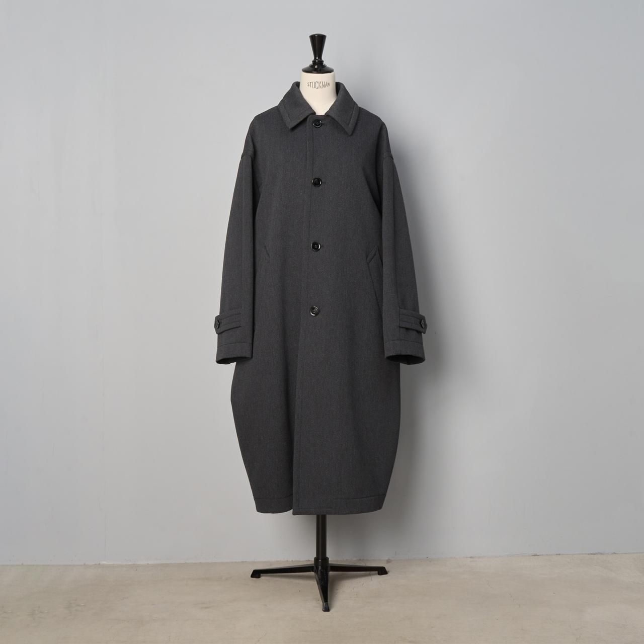 MM6 Maison Margielaステンカラーコートグレーブラック - Pale Jute