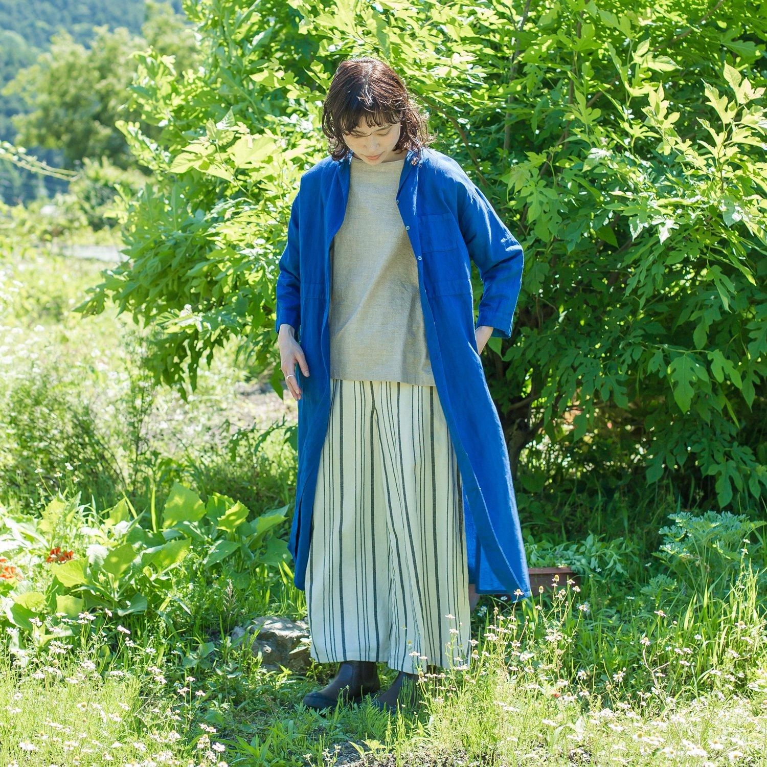 手織stripeヨークパンツ - 【シサム工房 公式OnlineStore】FAIR TRADE