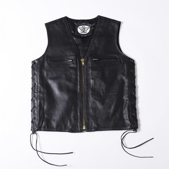 63Leathers Original Leather Vest SK-V スクーターオリジナル ノー