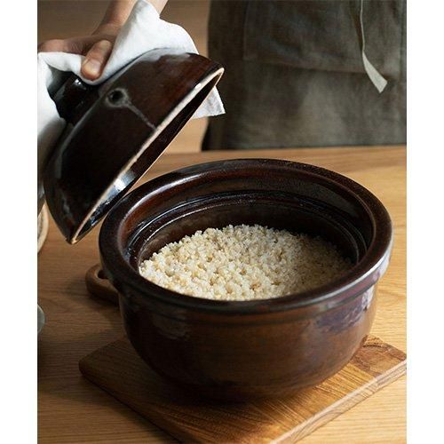 Homeland】信楽焼 米炊き釜 (3~4合) / 飴色 - SHOP ASPLUND ebisu WEB